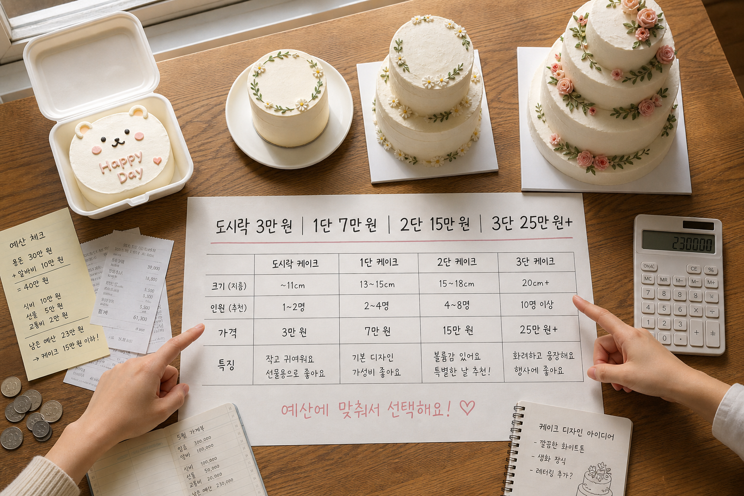 맞춤 케이크 가격대별 선택 가이드
